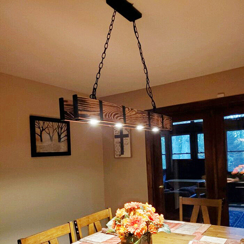 Luminaire suspendu pour îlot de cuisine 4 lumières Bassiru