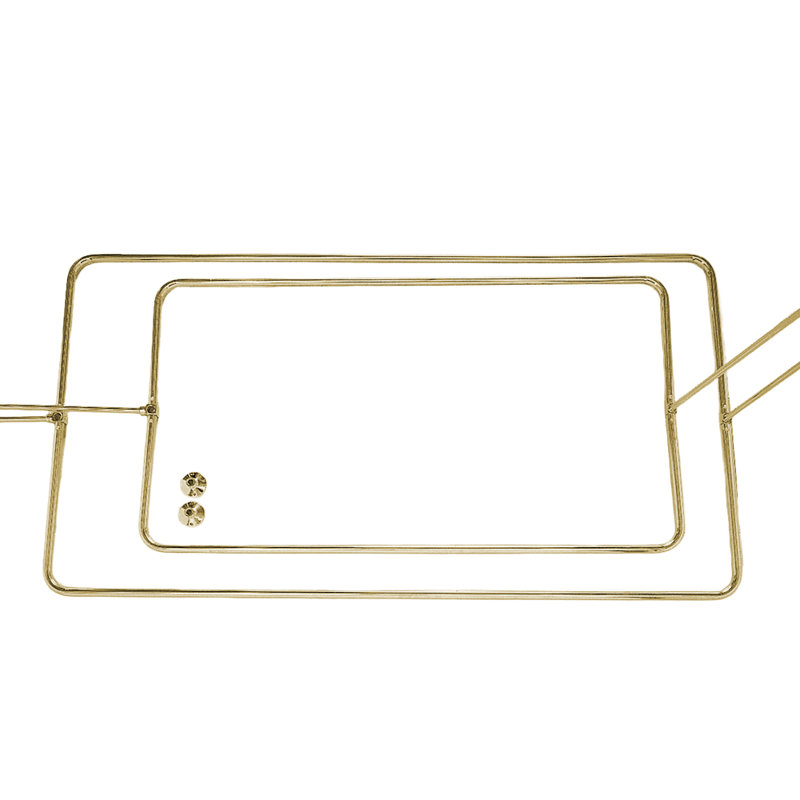 Tringle rectangulaire à rideau de douche extensible, Laiton ultra enduit, l 57 po x P 31 po