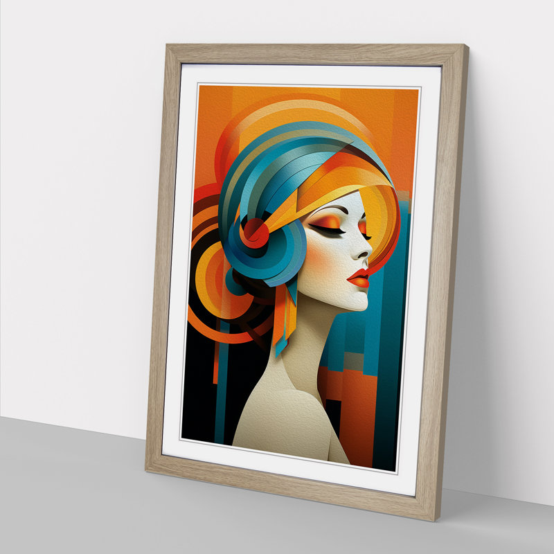 Single Picture Frame Wall Art, 34cm H x 25cm W, Oak Framed