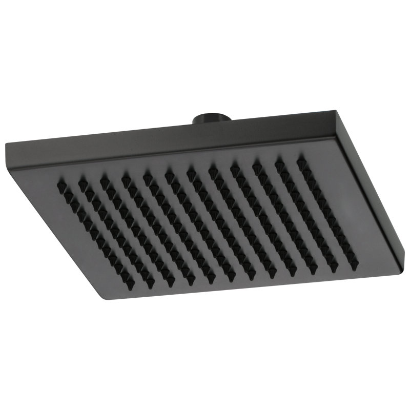 Essential™ 8" Linear Square Single-Function Raincan Showerhead, Matte Black, 2.5 GPM