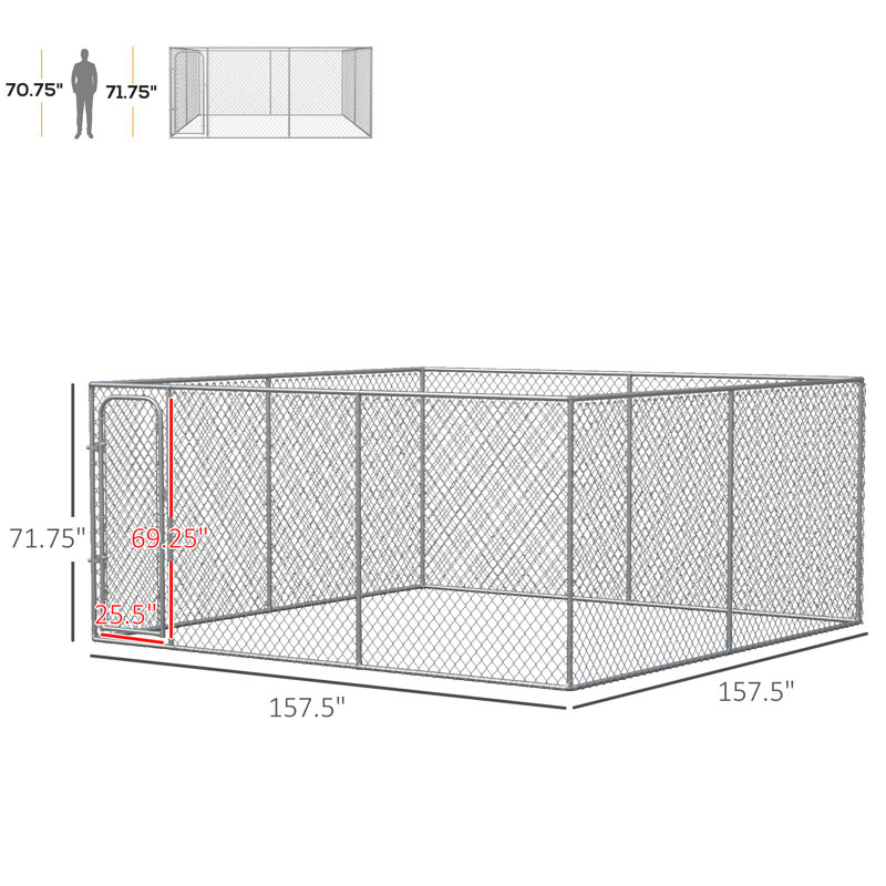 71.75'' H Panel Metal Exercise Pen With Door