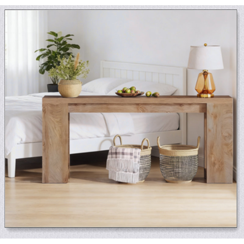 Console en bois, table d'entrée avec canapé