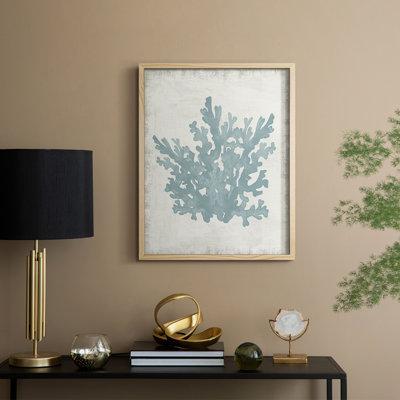 Coral Oasis I Framed Print - Solid Wood