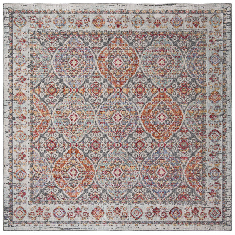 Younes Provance Performance Oriental Rug, Square 6'7"