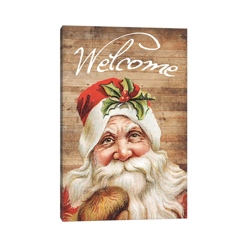 Welcome 1 Piece Wrapped Canvas Wall Art, 66.04 cm H x 45.72 cm W x 1.91 cm D