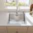 Blenzia 25x22 Inch Drop In Kitchen Sink, 25 Inch Top Mount Single Bowl 16 Gauge Stainless Steel Kitchen Sinks , Handmade Overmount Rv Sink With Basket Strainer