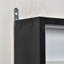 Vitrine à 5 niveaux, vitrine en verre avec 2 portes et tablettes réglables, fixation murale, noir, blanc