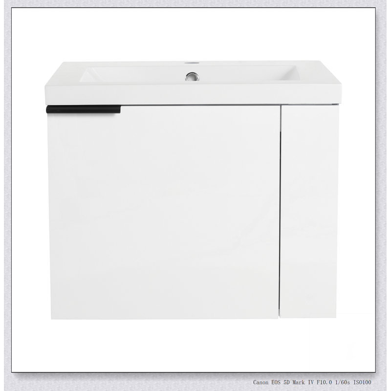 Ensemble de meuble-lavabo de salle de bain 24 po pour grand espace, ensemble d'armoires de salle de bain moderne, ensemble d'armoires de salle de bain, blanc (composable)
