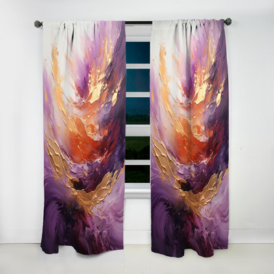 Savala - Abstract Spirals Curtain - Room Darkening Abstract Curtain - 1 Panels