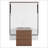 Full Size Murphy Bed with Foldable Desk - Walnut & White-8090087