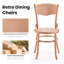 Ensemble de 2 chaises de salle à manger en bois massif de style campagnard rustique pour salles à manger de style Mid-Century, entièrement assemblées et élégantes-1238856372