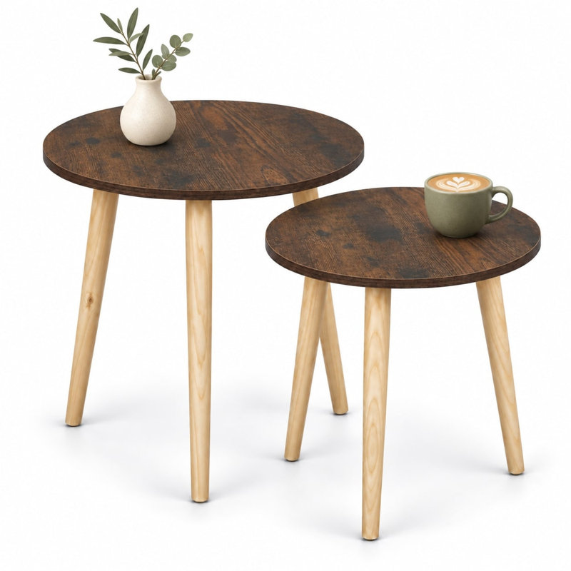 TAVIRA End Table, Rustic Brown