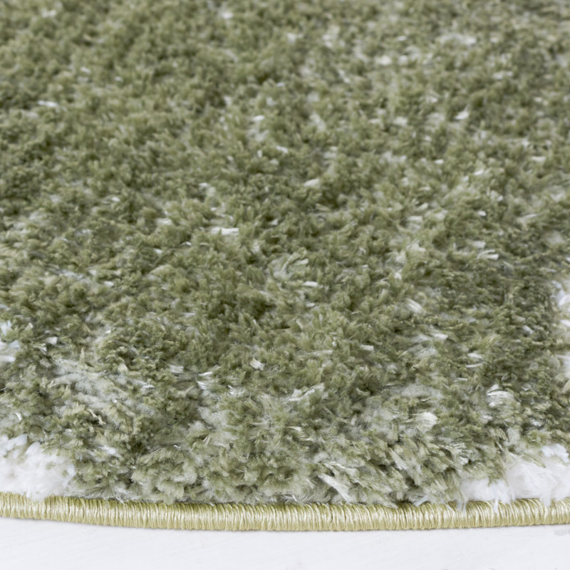 Tahoe Shag Performance Geometric Rug, Round 6'7"