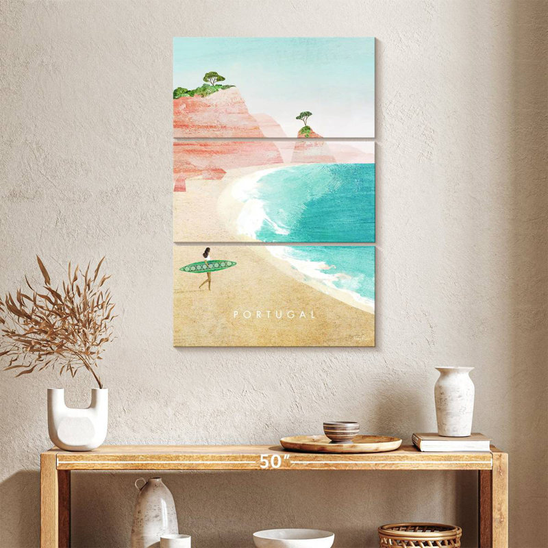 Affiche de voyage rétro Nicci Portugal, H 38 po x l 24 po