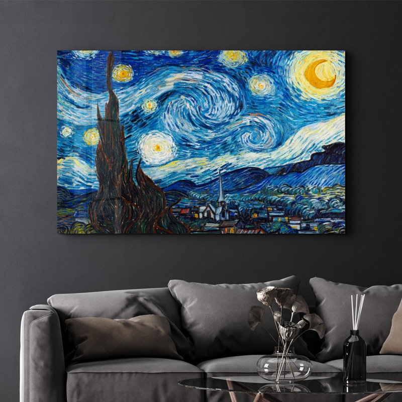 Élégante peinture murale en verre trempé de 13,8 po x 21,7 po | 100% verre trempé, épaisseur: 0,16 pouce | Imprimé UV pour des couleurs éclatantes | Parfait pour la décoration intérieure, le salon et les espaces de bureau