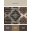 Tapis à motif géométrique moderne et contemporain lavable à la machine Orlandra Echeveria - Reliure grise-408381485