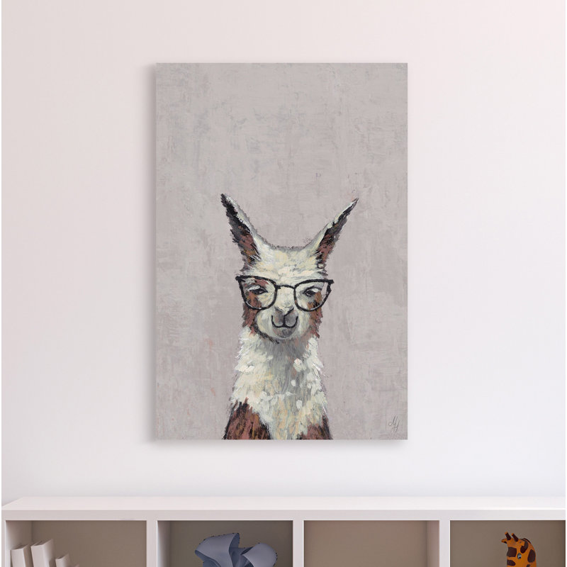Flintridge «Cheeky Smart Llama», reproduction sur toile tendue, H 24 po x l 16 po x P 1,5 po