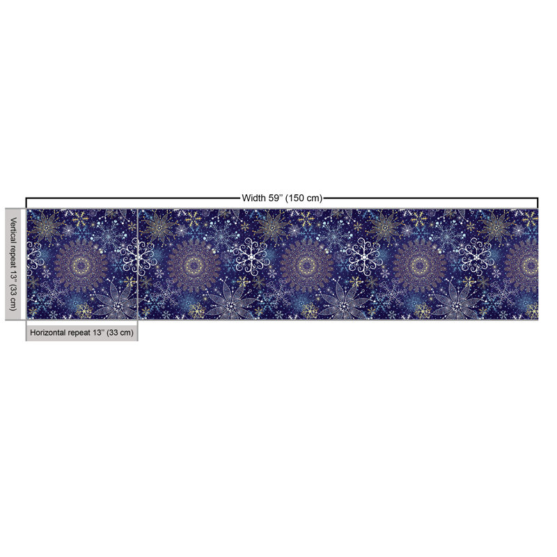 Akerley Snowflakes Christmas Art Fabric
