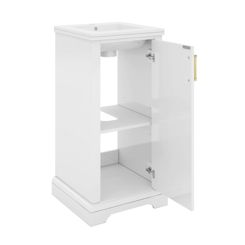 Meuble-lavabo de style français 16 po avec lavabo en céramique