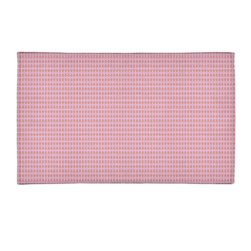 Tapis rose/rouge fait main géométrique, Rectangle 2 pi x 3 pi