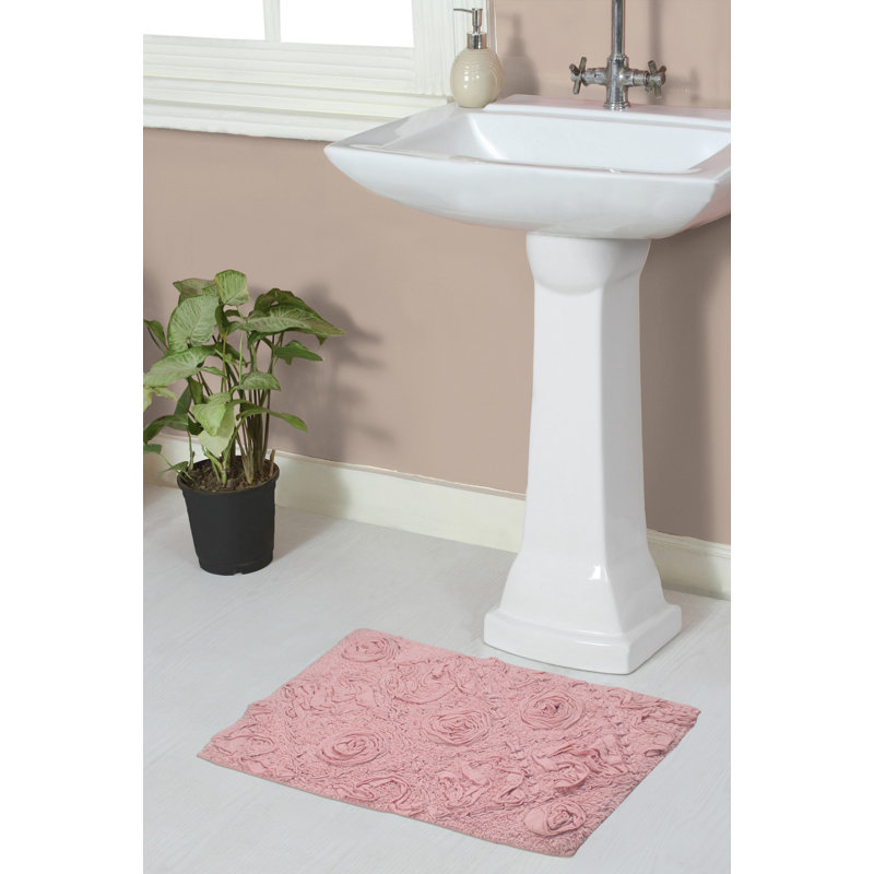 Tapis pour salle de bain Schoenberger, Rose, L 24 po x l 17 po