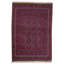 Hand-Knotted High-Quality Red and Purple Area Rug