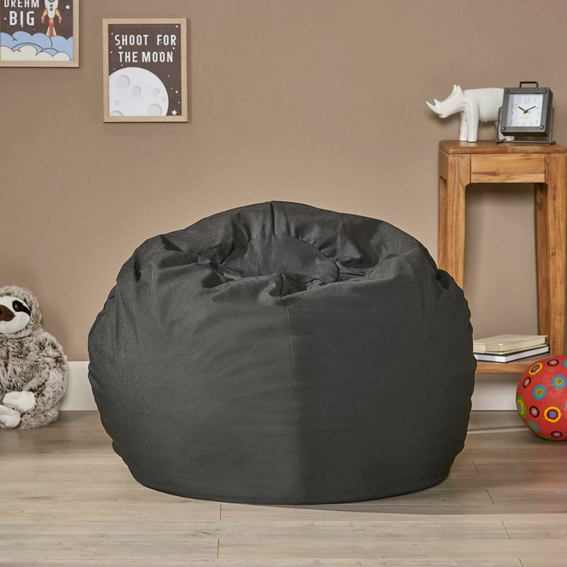 Fauteuil à billes (25 po x 34 po x 34 po), Tissu noir 