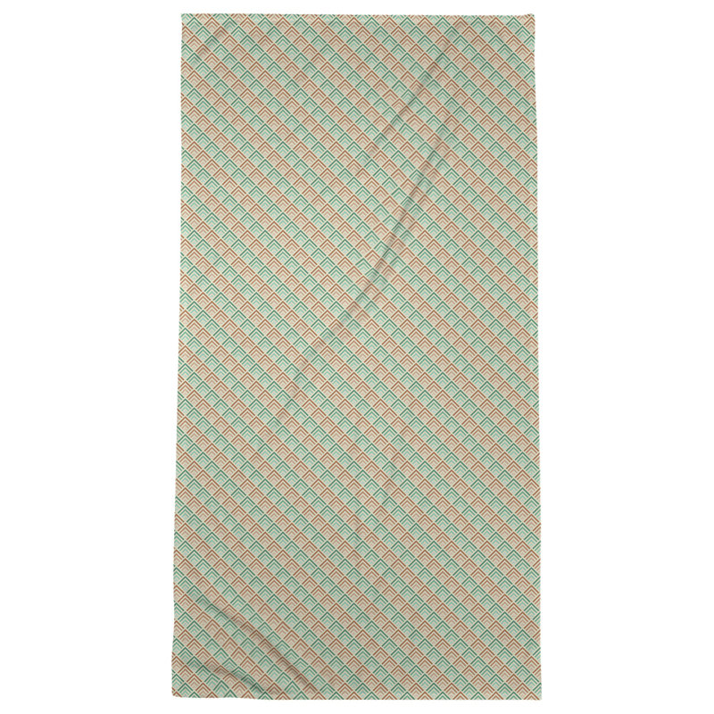 Katelyn Elizabeth Cotton Blend Bath Towel, Green/Orange