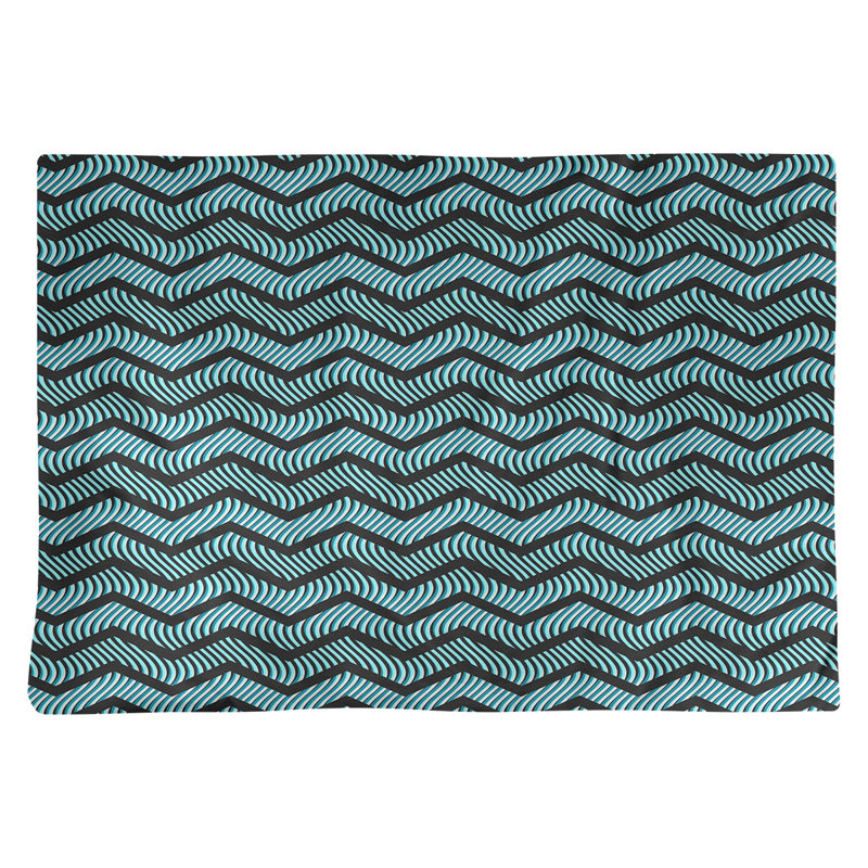 Récapitulatif de coton 18 po à chevrons ondulés Stephenie, Noir / Orange, Coton