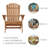 Set of 2 Wooden Adirondack Chairs, Weather-Resistant for Firepit & Patio-1752396876
