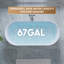 Baignoire de trempage autoportante en acrylique avec drain et trop-plein l 60 po. 67 GALLONS