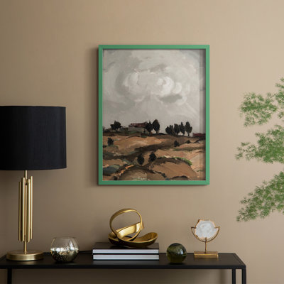 «Vintage Landscape CCxxxiii», reproduction encadrée - bois massif