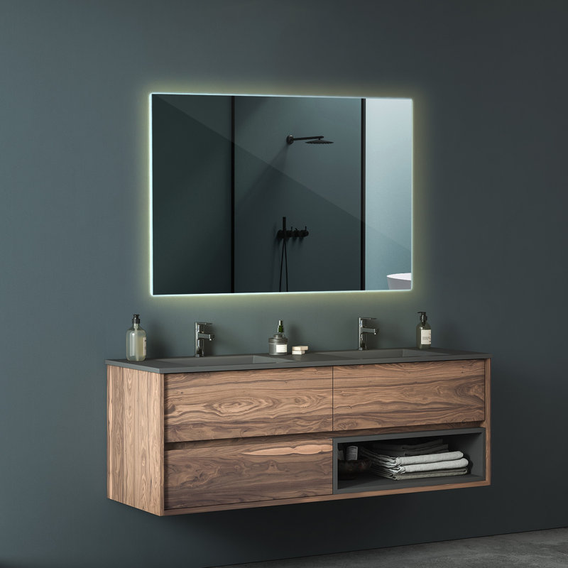 Lesure Flat Wall Mirror, 70cm H x 50cm W