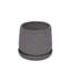 Ensemble de 2 pots de fleurs en céramique, jardinière moderne pour patio, jardin, rebord de fenêtre - gris