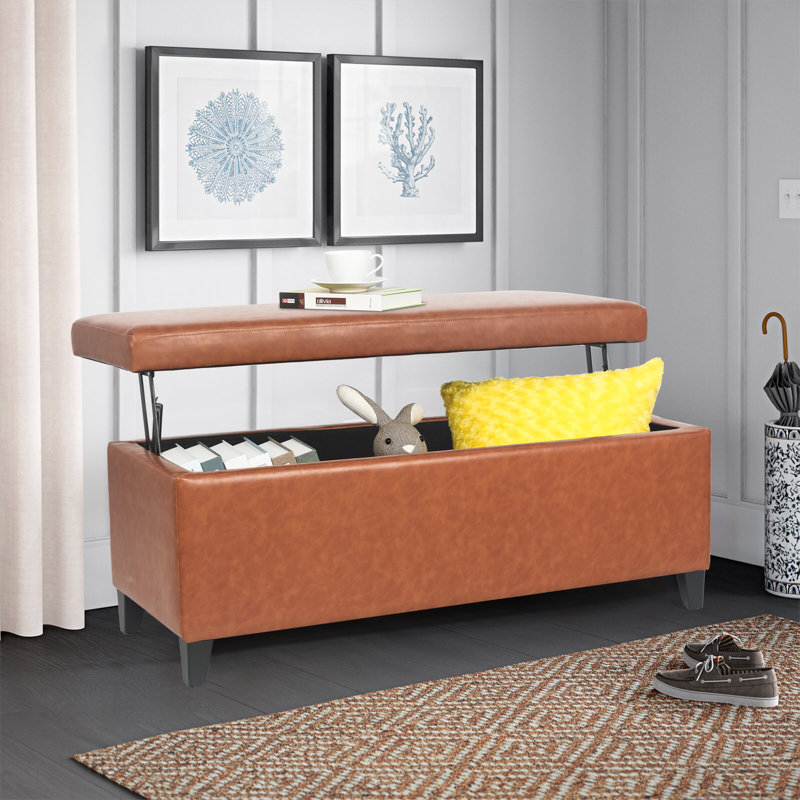 Repose-pieds rectangulaire avec rangement Kawana