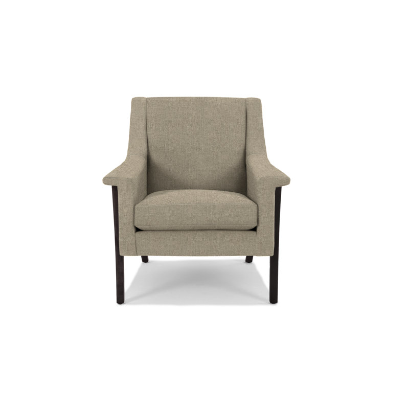 Fauteuil Arlo, Wengé, Mélange de polyester cendré