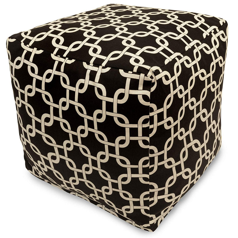 Roysum Upholstered Pouf, Black
