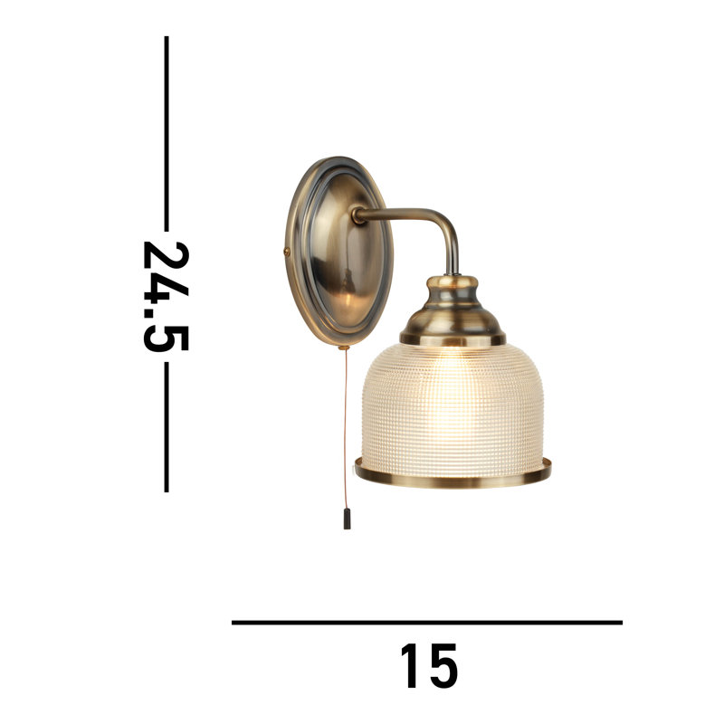 Asner Armed Sconce, Antique Brass