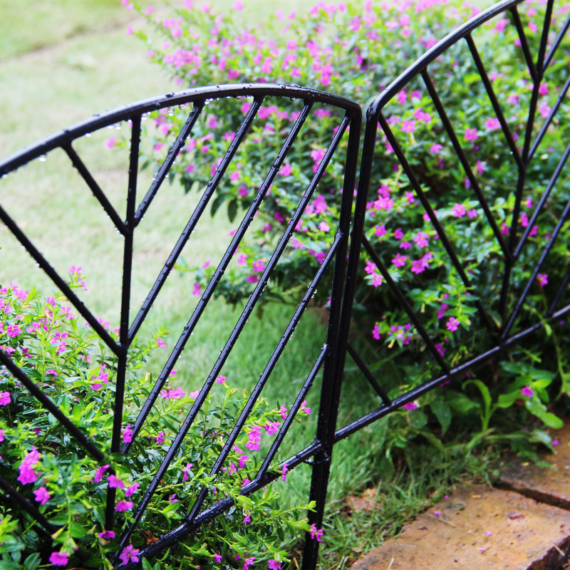 Clôture de jardin décorative en métal H 17 po x l 19 po (ensemble de 5)
