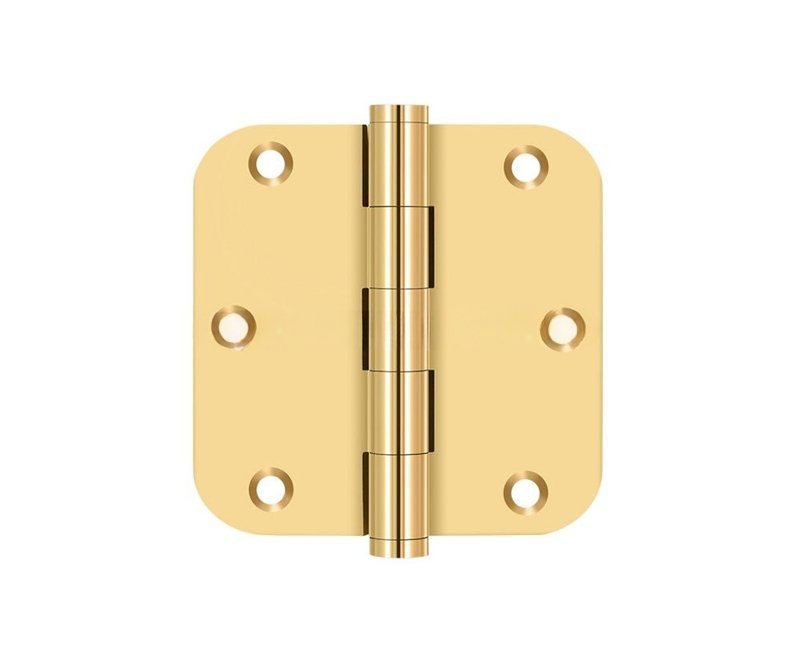 Charnières Deltana CSB35R5 3-1 / 2 "x 3-1 / 2" x 5/8 "Delvana en laiton poli PVD, Acier
