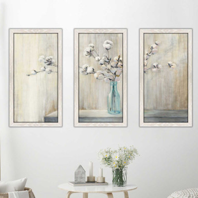 " Cotton Bouquet " by Julia Purinton 3 - Pieces