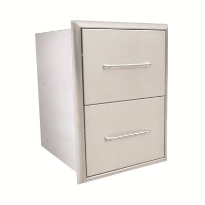 SABER® Stainless Steel 2-Drawer Cabinet