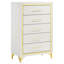 Commode blanche 5 tiroirs Chesney