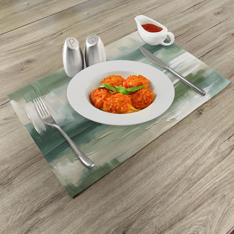 Ensemble de 4 napperons verts Ambesonne