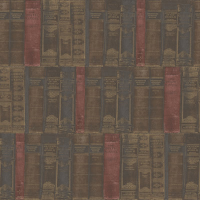 Nostalgie Library Books Wallpaper Roll