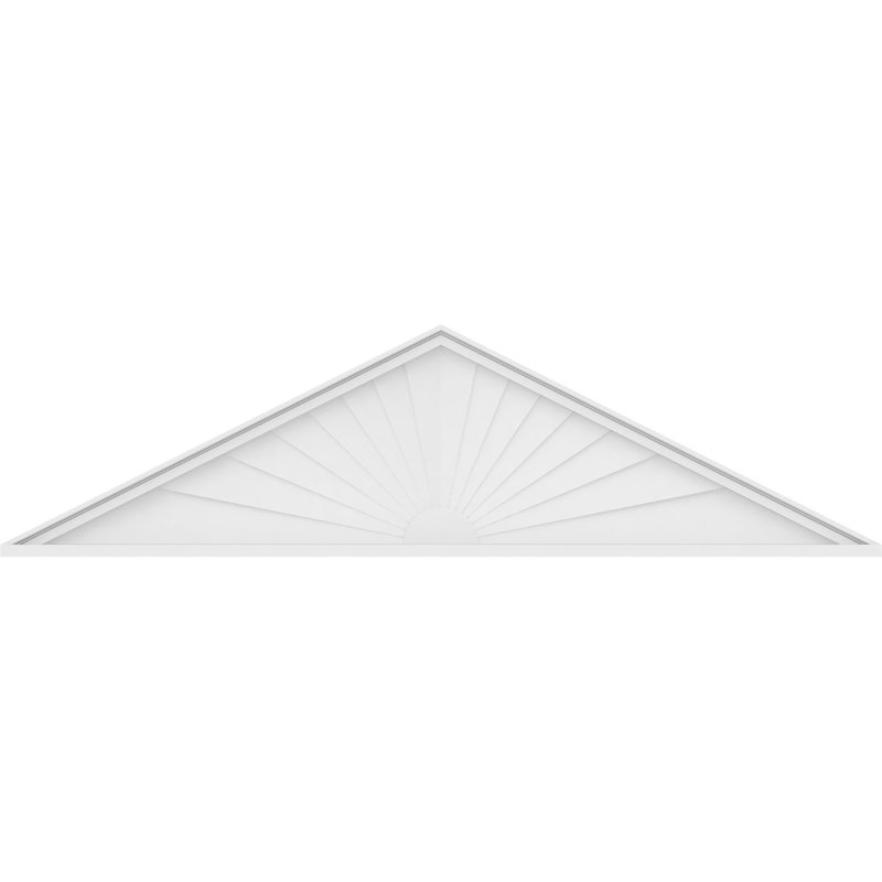 Pédalier en PVC de qualité architecturale à sommet pointu (pas 6/12), H 19 po x l 72 po x P 2 po