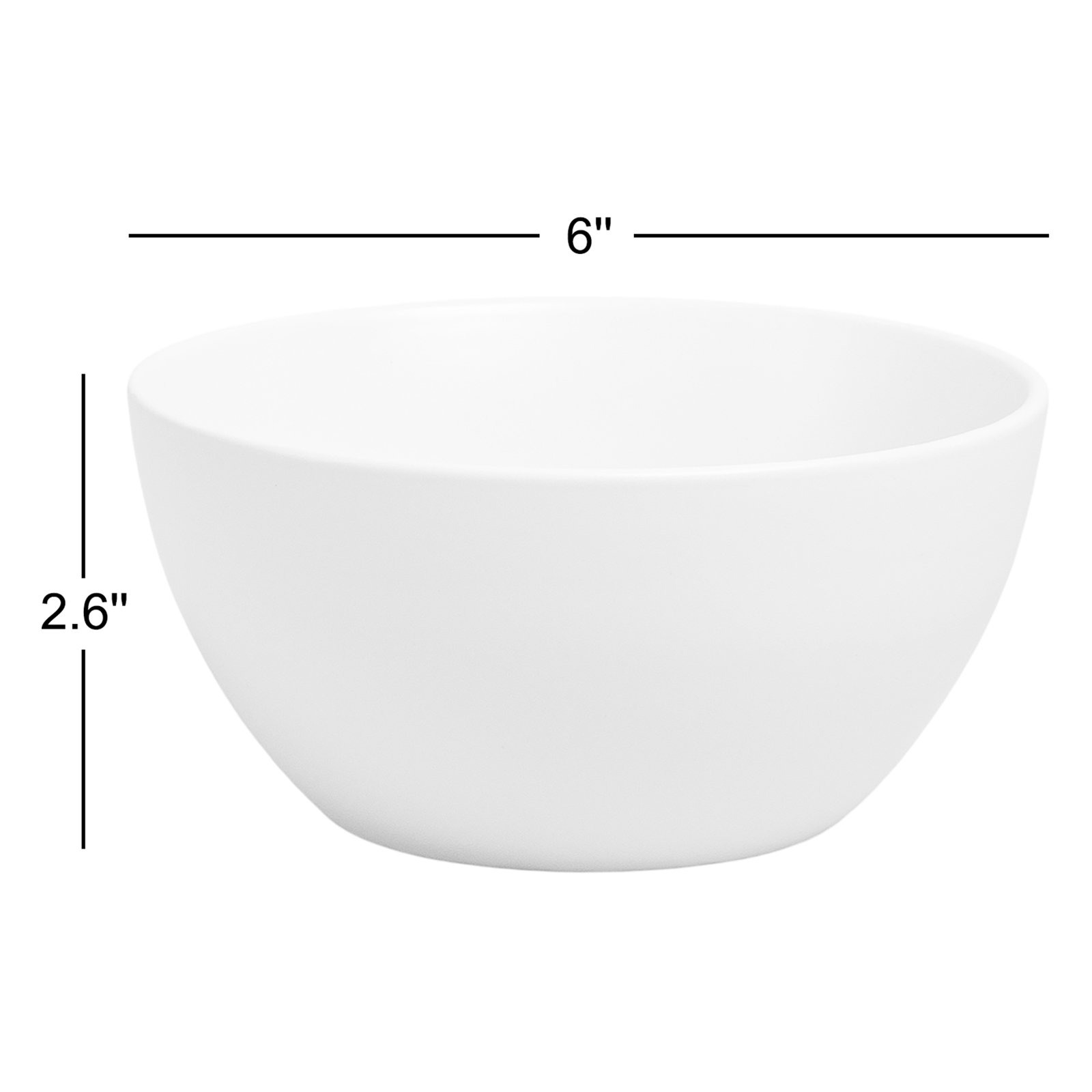 over&back Coupe Semi Hand-Finished Stoneware Cereal Bowls, White