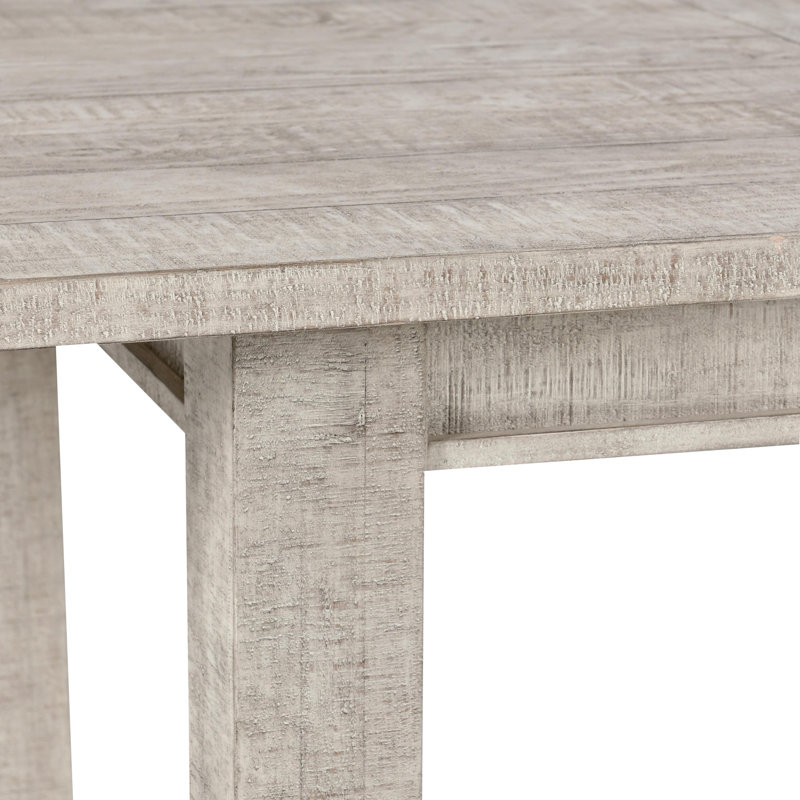 Driftwood Extendable Dining Table, Distressed Ivory