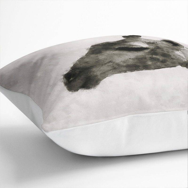 Giraffe Vol.4 Painting Square Throw Cushion, 40cm H x 40cm W x 15cm D, White