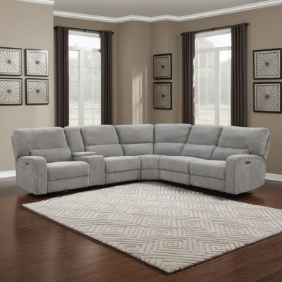 Canapé modulaire inclinable électrique Tonie, porte-gobelets gris 114 po Tonie